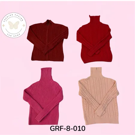 Women’s Retro Cable Knit Sweaters | Y2K Vintage Collection. (GRF-8-010)