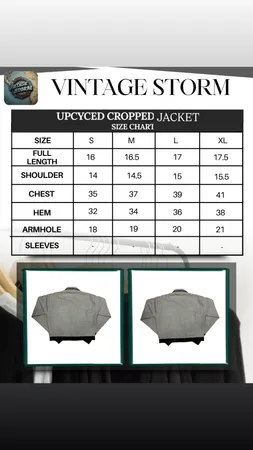 Upcycled Denim Hooded Crop Jackets