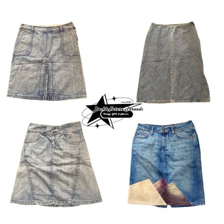 Jupe midi en denim Y2k Paris Hilton Era Girl B2F-250