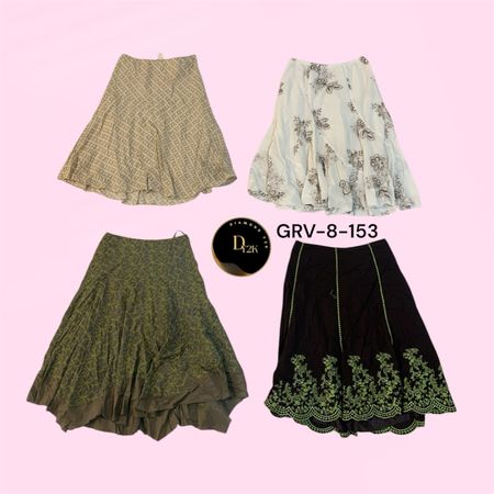 Women’s Cotton Skirt – Authentic Y2K Vintage Fashion Skirt. (GRV-8-153)