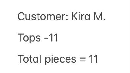 Maßgeschneiderte Handauswahl 11 Teile "Kira M." (09-Sep-2026)
