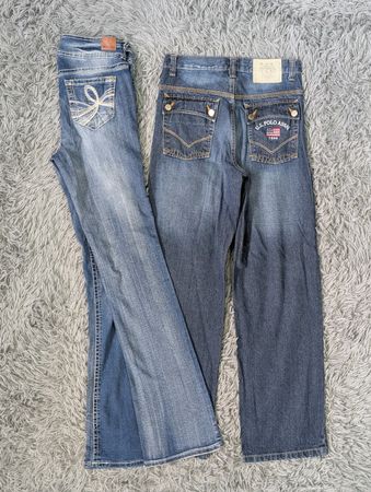 ***Y2K Indie Embroidered Flare Jeans