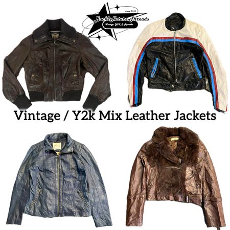 Veste en cuir vintage / Y2k mixte (REP)