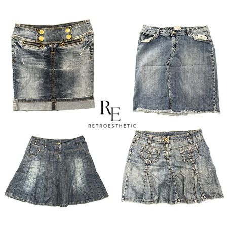 Y2K NYC IT GIRL JUPES EN JEAN MINI RE-3788