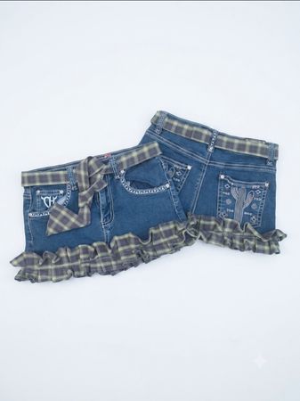 jupe en denim mini