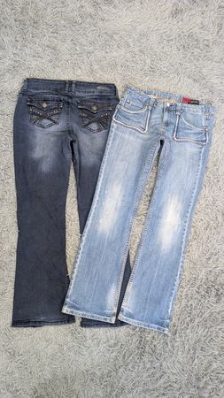 ***Y2K Embroidered Jeans – Retro Flare Denim Collection