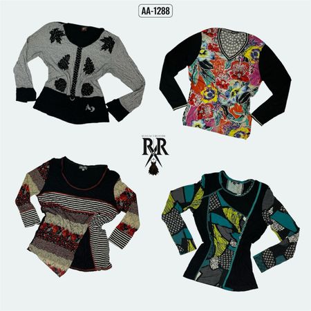 Y2K Colourful Retro Vibe Full Sleeve Tops (AA-1288)