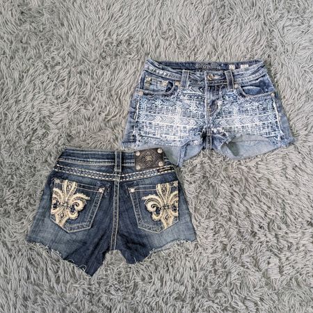 ***Y2K Miss Me, True Religion & Rock Revival Shorts