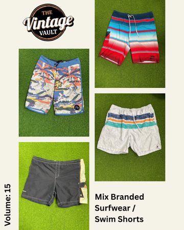Vêtements de surf de marque / Short de bain, y compris Billa Bong, Quick Silver, Hurley et autres, Volume-15, 20 pièces