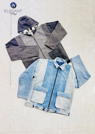 UPCYCLED Patchwork Denim Jackets - EVR0599