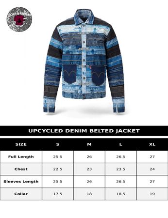 Upcyled Levi’s denim’s belted jacket’s