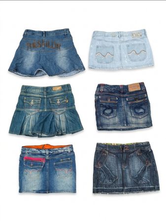 Vintage Y2K / McBling Denim Mini Skirt Collection(VM-186)