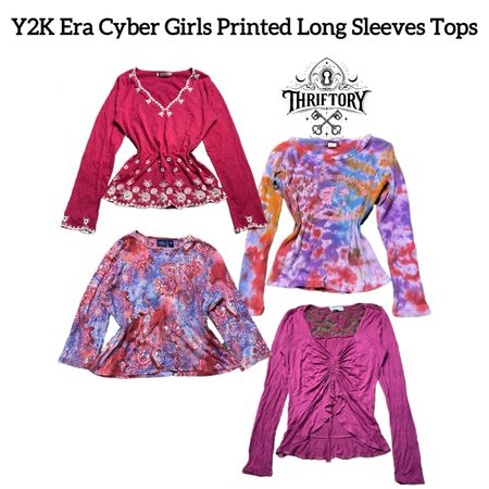 Y2K Era Cyber Girl Printed Long Sleeves Tops TY-152