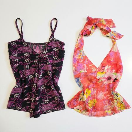 Upcycled Y2K Halter und Babydoll Fairy Top