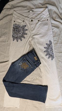 Embellished Y2K bootcut jeans N107