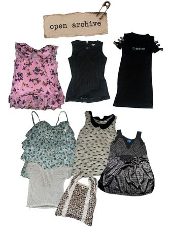 Mixed Vintage & Y2K Tops / Mini Dresses Bundle (9 Pcs Lot)