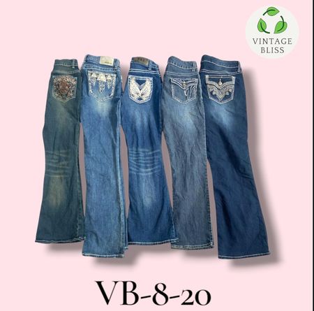 Y2K Flare Embroidered Jeans Wholesale Bundle (VB-8-20) 15 piece