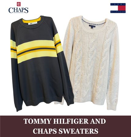 Tommy Hilfiger and Chaps Sweaters including cable knit