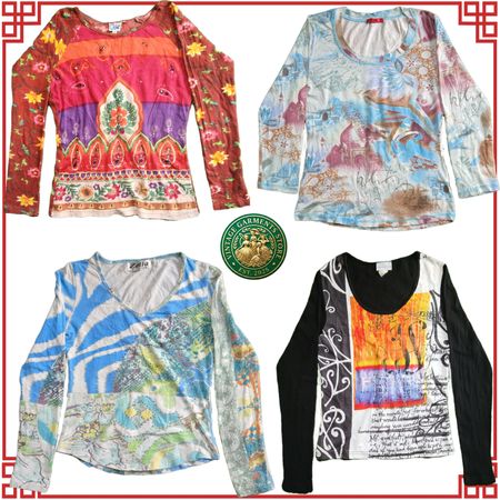 blouse pour femmes y2k à manches longues top choix parfait, Y2KAesthetic charme vintage lot (#A01)