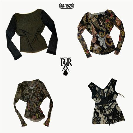 Y2K Floral Print Mix Tops (AA-1524)