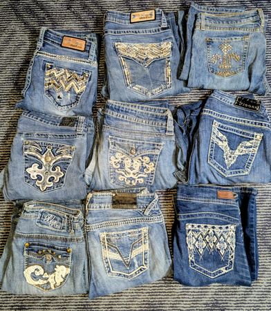 Y2K FRAUEN TRAGEN JEANS AUSGESTELLTE BOOTCUT