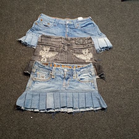 Upcycled Branded Pleated Skirts