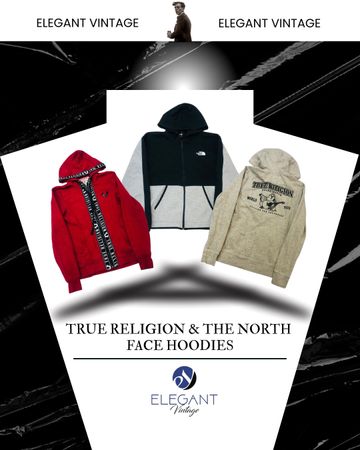 True Religion & The North Face zipper Hoodies - EVM0800