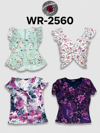 Y2k moody plum hues tops WR-2560