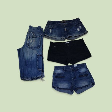 Vintage Denim Cargo Shorts