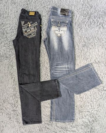***Y2K Flare Jeans Mixed Rise