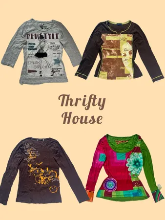 Y2K Graphic & Abstract Long Sleeve Tops(TH/626)