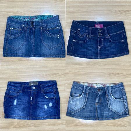 Collection de jupes mini en denim vintage Y2K – 12 pièces