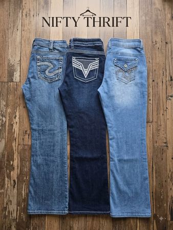 Y2K Flare/Bootcut Embellished Jeans
