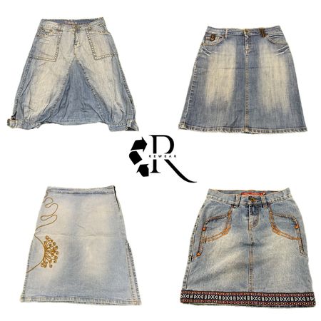 Y2K NYC IT GIRL DENIM MIDI ROCK RW-2391