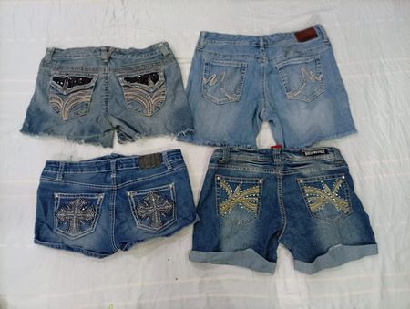 CR10466 Y2K Mini Denim Shorts
