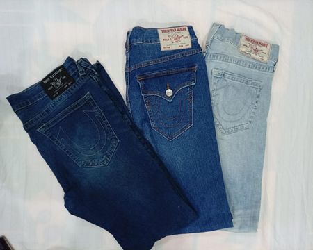 CR12306 Vintage True Religion Jeans Masculinos