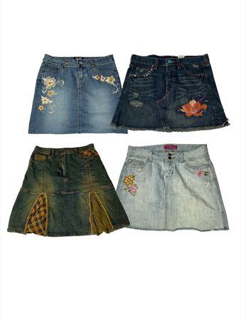 Y2K Denim Mini skirt V-T731
