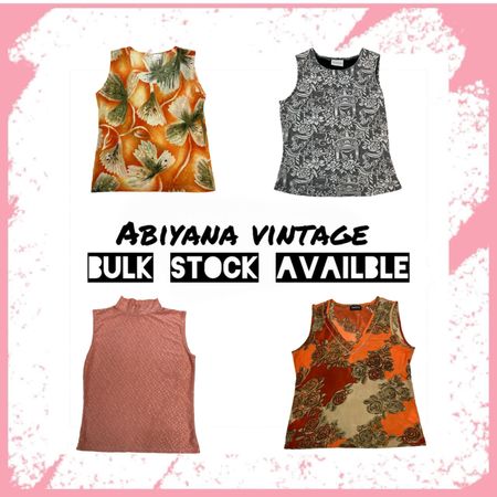 Y2K Sleeveless Tops Bundle - Floral Mesh, Lace Print, Mock Neck & Rose Graphic-AV-191