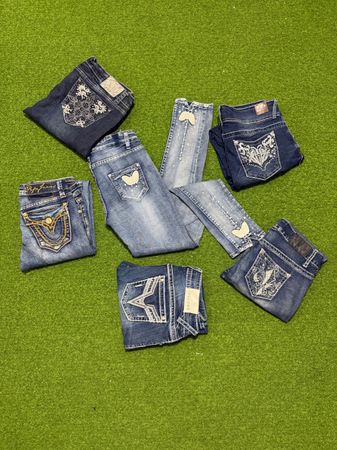 Yv2118 Calça Jeans Reta Bordada 13P