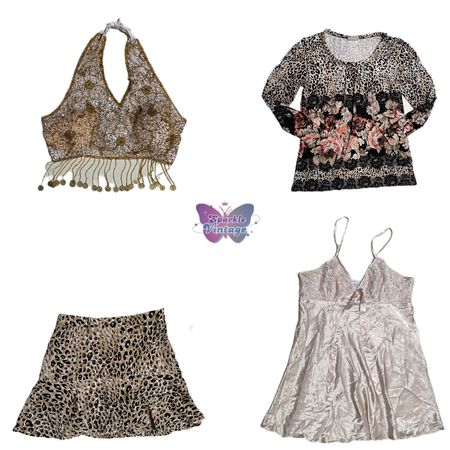 Y2k Gold Beaded Halter Top (SV-119)