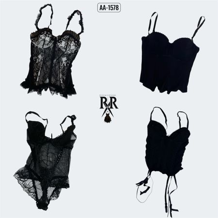 Y2k Midnight Hour Lingerie Tops (AA-1578)