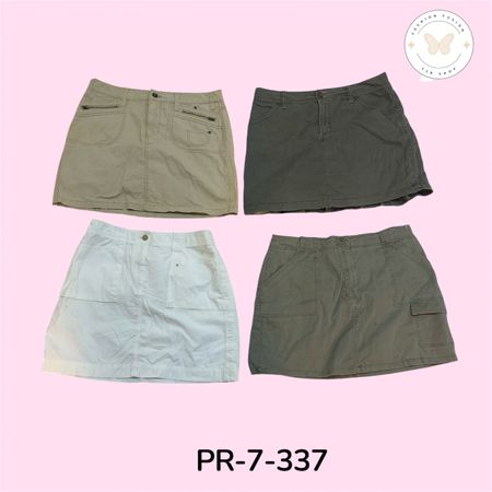 Women’s Cotton Midi Skirt – Vintage Casual Everyday Style (PR-7-337)