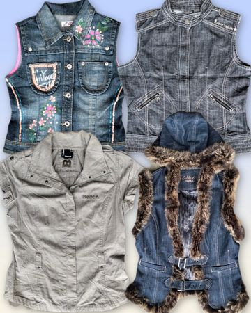 Denim Fashion Vest 16 pieces
