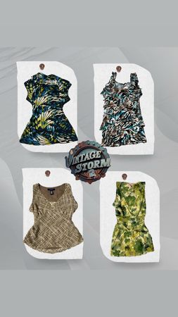 Y2K Urban Twist Poly Bluse