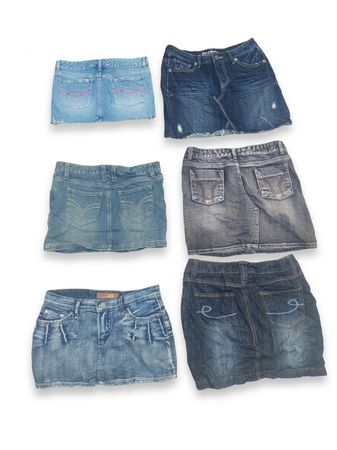 Wholesale Vintage Y2K Denim Mini Skirts Lot –(B-08)