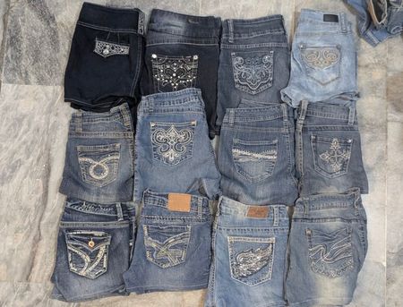 ANGELS JEANS AND OTHER MIX BRANDS MINI SHORTS (C 197)