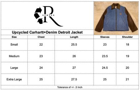 Upcycled Carharrt + Denim Detroit Jacke