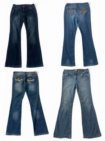Y2K Aesthetic Flared Jean Bundle