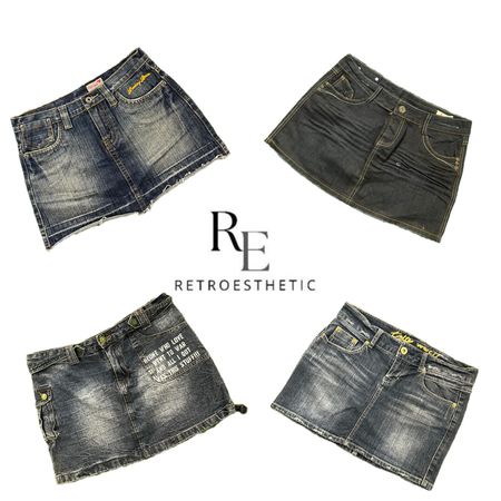 Y2K NYC IT GIRL GONNE IN DENIM MINI RE-3800