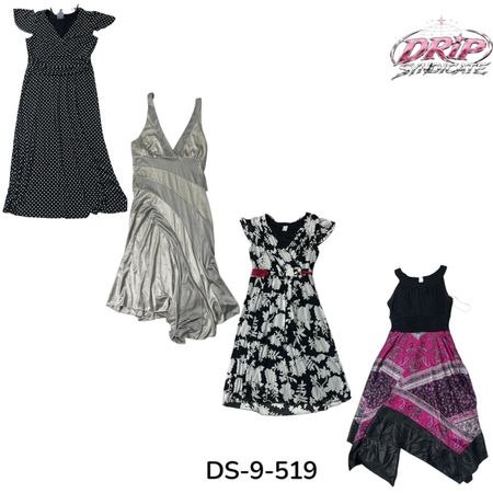 Y2K Dreamy Poly Dress With Retro Glam (DS-9-519)